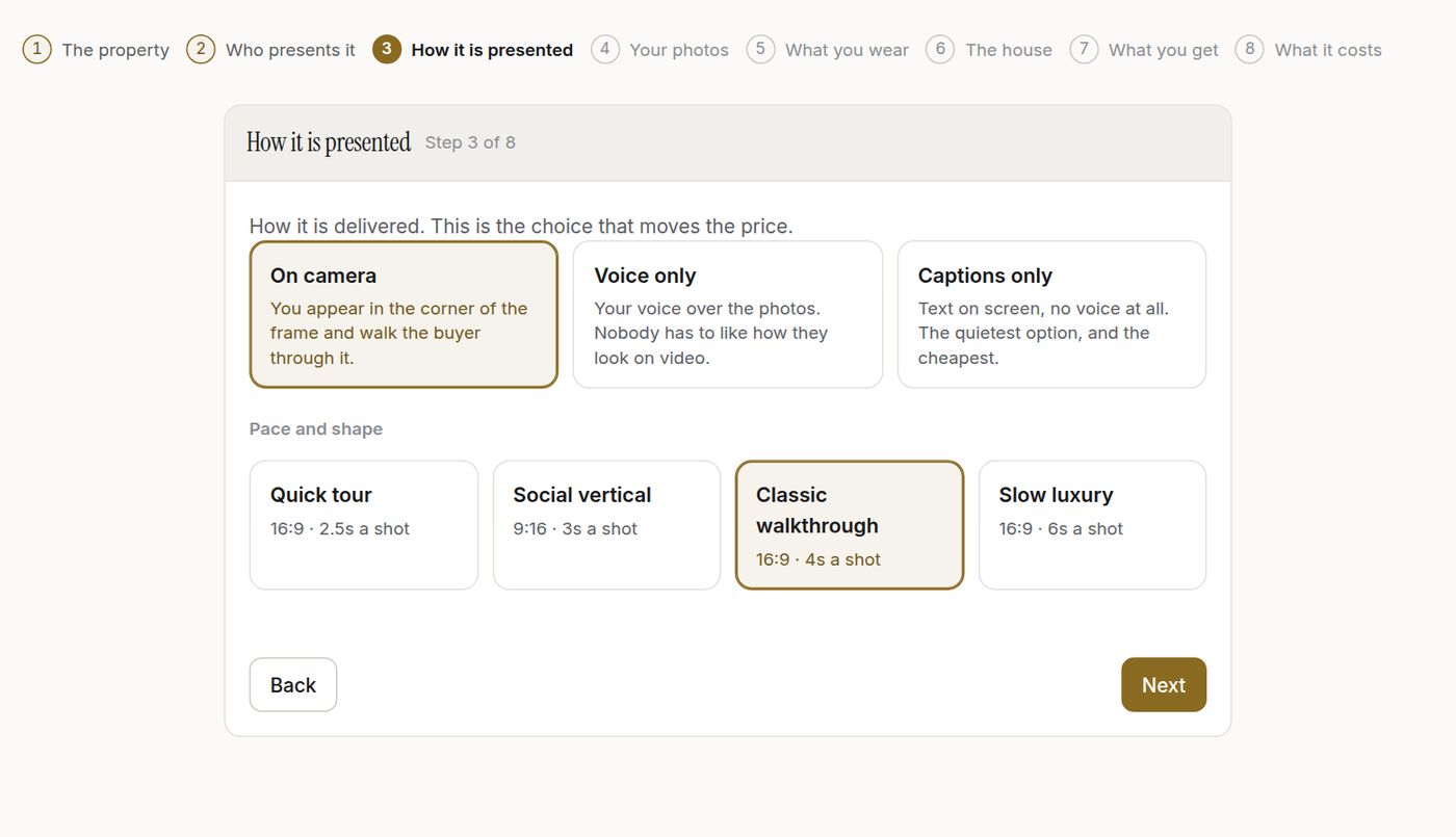 Tourline, step: How it is presented