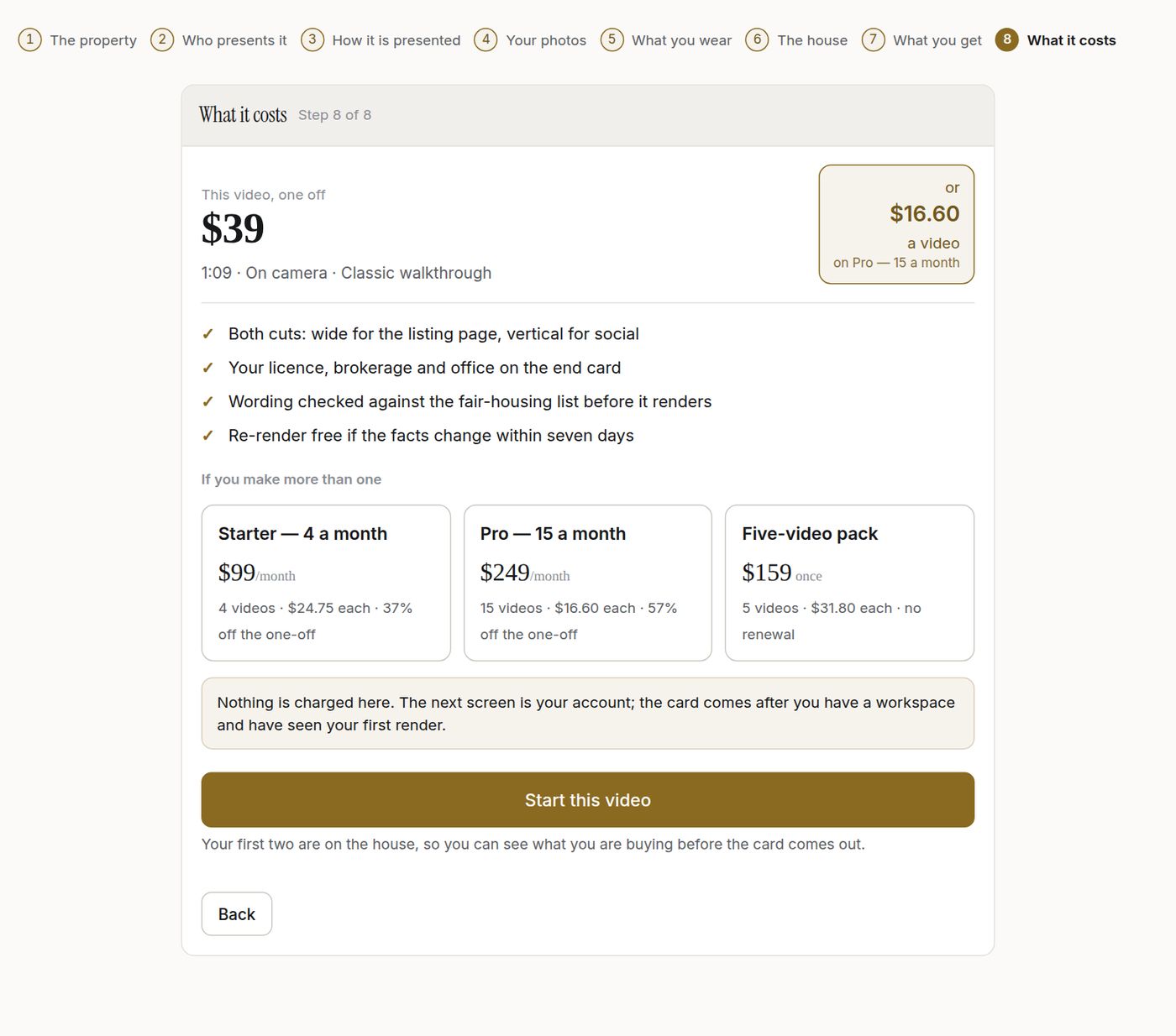 Tourline, step: What it costs